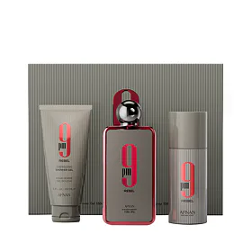 Afnan 9 pm Rebel EDP 100 ml + tělový sprej 150 ml + SG 150 ml UNISEX