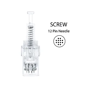 BBmessopen náhradní sterilní hlavice k Electric Microneedling Pen 12 jehel (vnější závit) 50 ks